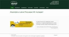 Desktop Screenshot of laknerponyva.hu